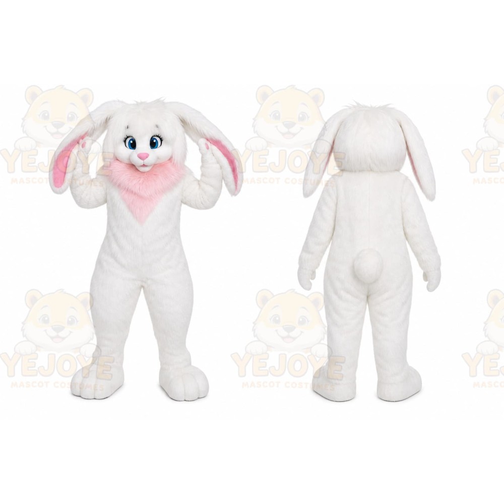 Rabbit Mascot Costume for Adults Custom Logo Party Character Suit