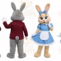 Rabbit Mascot Costume for Adults Custom Logo Party Character Suit
