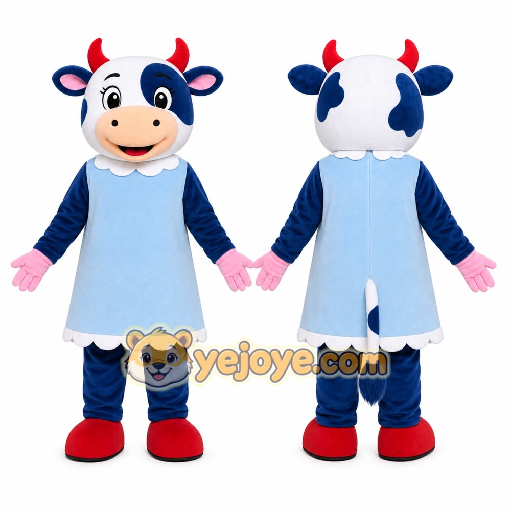 Cow Mascot Costume for Adults Custom Logo Party Character Suit