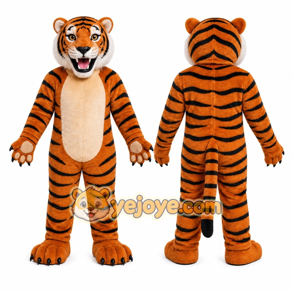 Tiger Mascot Costume for Adults Custom Logo Party Character Suit