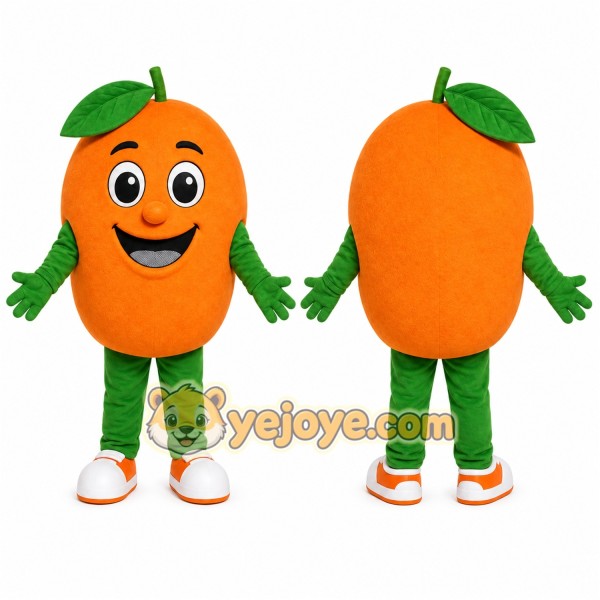 Orange Mascot Costume for Adults Custom Logo Party Character Suit