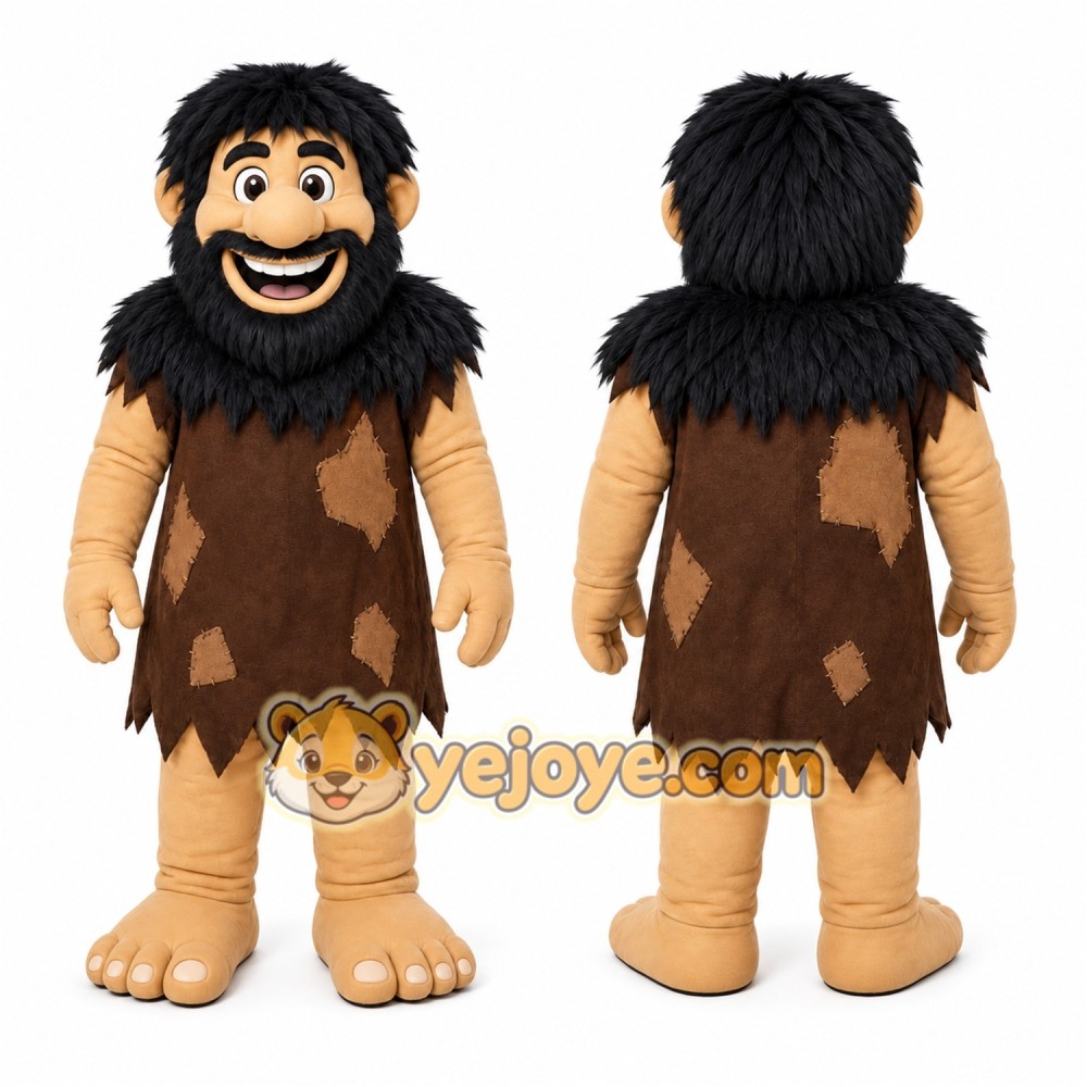 Caveman Mascot Costume for Adults Custom Logo Party Character Suit