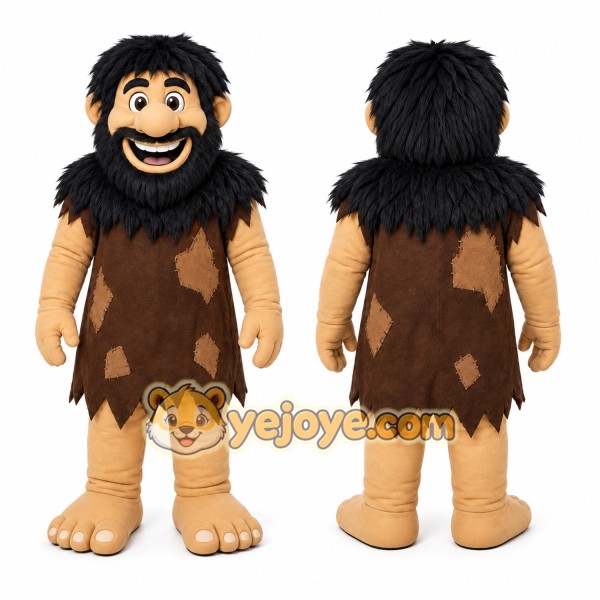 Caveman Mascot Costume for Adults Custom Logo Party Character Suit