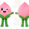 Peach Mascot Costume for Adults Custom Logo Party Character Suit