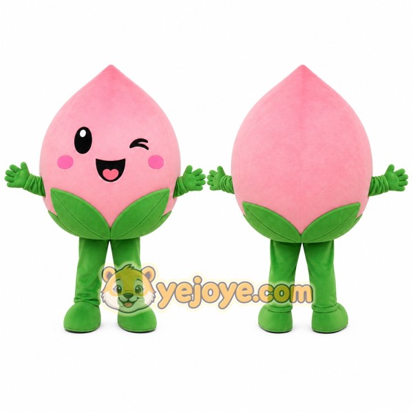 Peach Mascot Costume for Adults Custom Logo Party Character Suit