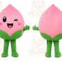 Peach Mascot Costume for Adults Custom Logo Party Character Suit