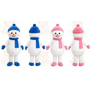 Snowman Mascot Costume for Adults Custom Logo Party Character Suit