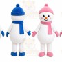 Snowman Mascot Costume for Adults Custom Logo Party Character Suit