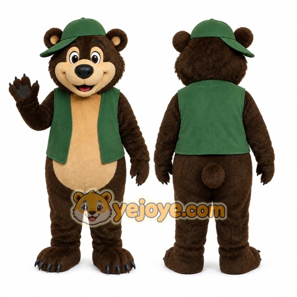 Bear Mascot Costume for Adults Custom Logo Party Character Suit