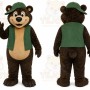 Bear Mascot Costume for Adults Custom Logo Party Character Suit