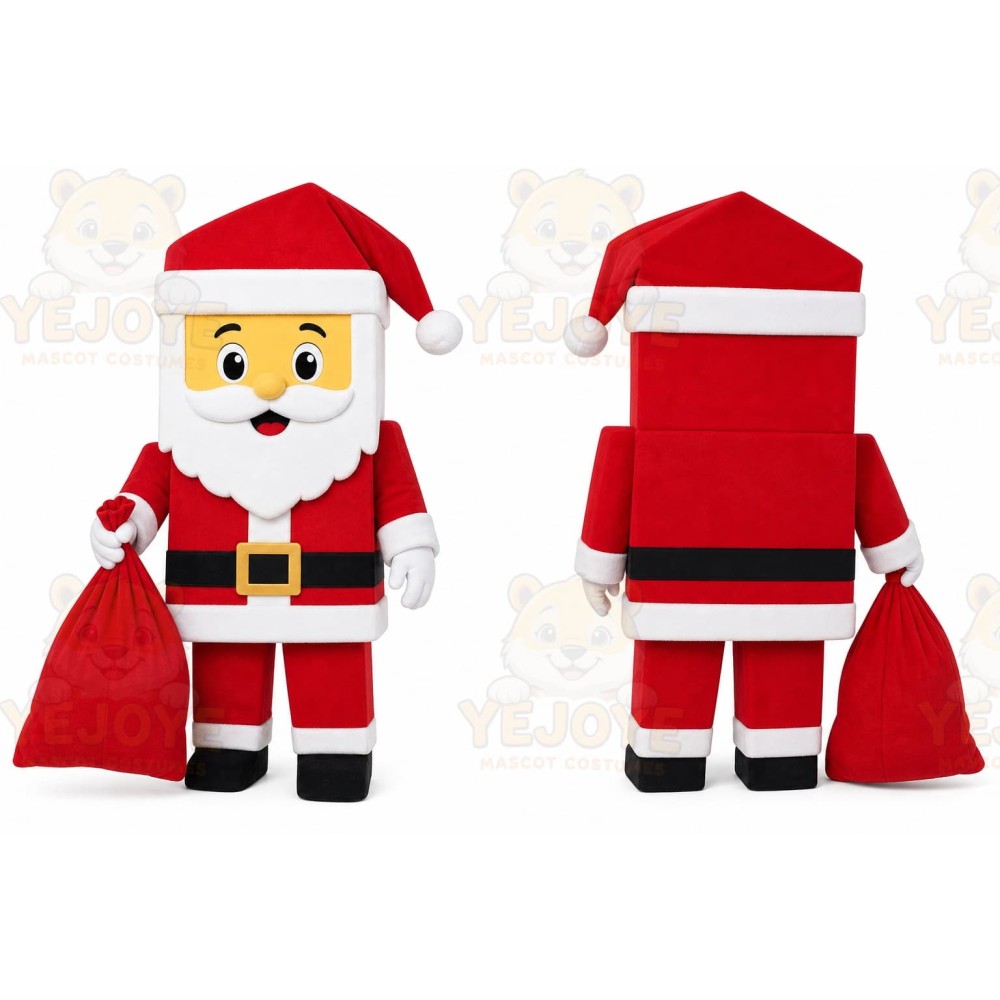 Santa Mascot Costume for Adults Custom Logo Party Character Suit