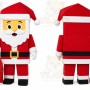 Santa Mascot Costume for Adults Custom Logo Party Character Suit