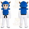 Blue warrior Mascot Costume for Adults Custom Logo Party Character Suit