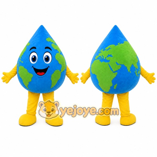 Water Drop Mascot Costume for Adults Custom Logo Party Character Suit