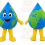 Water Drop Mascot Costume for Adults Custom Logo Party Character Suit