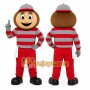 Cartoon Character in Red Striped Shirt Mascot Costume for Adults Custom Logo Party Character Suit