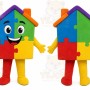 House Mascot Costume for Adults Custom Logo Party Character Suit