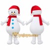 Snowman Mascot Costume for Adults Custom Logo Party Character Suit