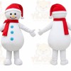 Snowman Mascot Costume for Adults Custom Logo Party Character Suit