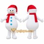 Snowman Mascot Costume for Adults Custom Logo Party Character Suit