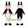 Rich Uncle Pennybags Mascot Costume for Adults Custom Logo Party Character Suit