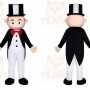 Rich Uncle Pennybags Mascot Costume for Adults Custom Logo Party Character Suit