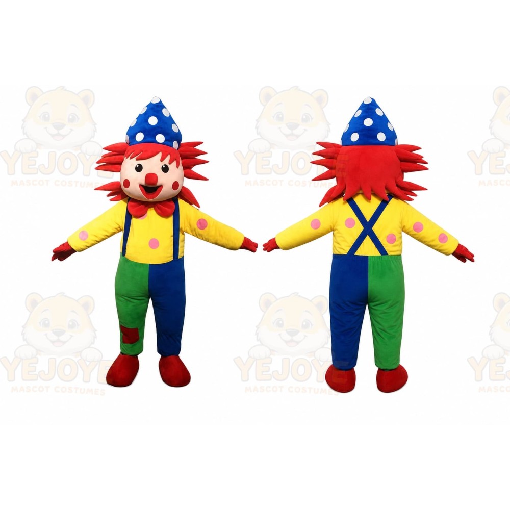 Clown Mascot Costume for Adults Custom Logo Party Character Suit