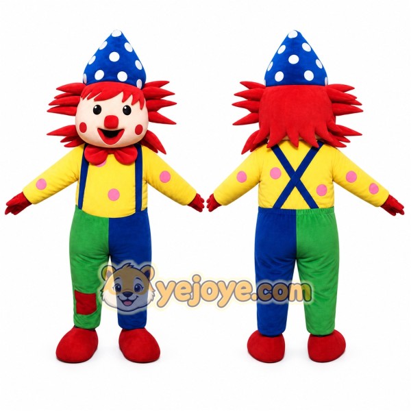 Clown Mascot Costume for Adults Custom Logo Party Character Suit