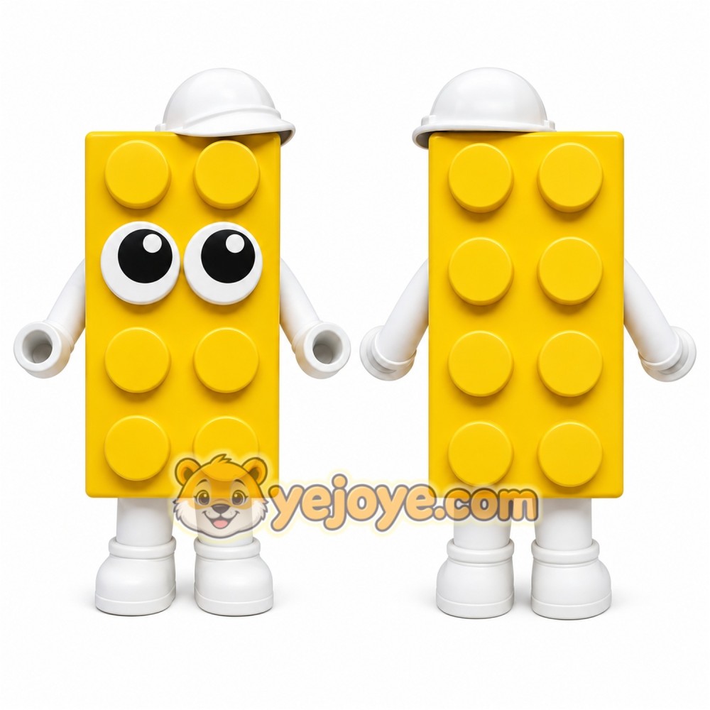 Block Character Mascot Costume for Adults Custom Logo Party Character Suit Block Character Mascot Costume for Adults Custom Logo Party Character Suit