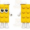 Block Character Mascot Costume for Adults Custom Logo Party Character Suit