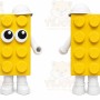 Block Character Mascot Costume for Adults Custom Logo Party Character Suit