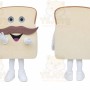 Bread Mascot Costume for Adults Custom Logo Party Character Suit