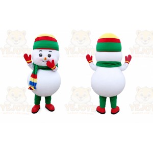 Snowman Mascot Costume for Adults Custom Logo Party Character Suit