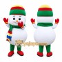 Snowman Mascot Costume for Adults Custom Logo Party Character Suit