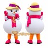 Snowman Mascot Costume for Adults Custom Logo Party Character Suit