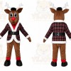 Reindeer Mascot Costume for Adults Custom Logo Party Character Suit
