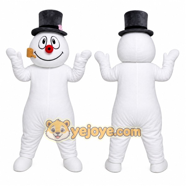 Snowman Mascot Costume for Adults Custom Logo Party Character Suit
