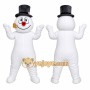 Snowman Mascot Costume for Adults Custom Logo Party Character Suit
