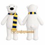Polar Bear Mascot Costume for Adults Custom Logo Party Character Suit