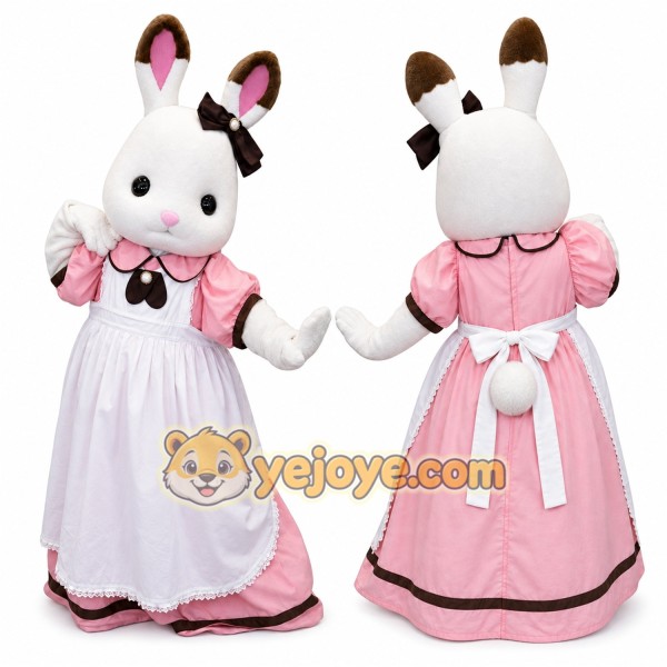 Rabbit Mascot Costume for Adults Custom Logo Party Character Suit