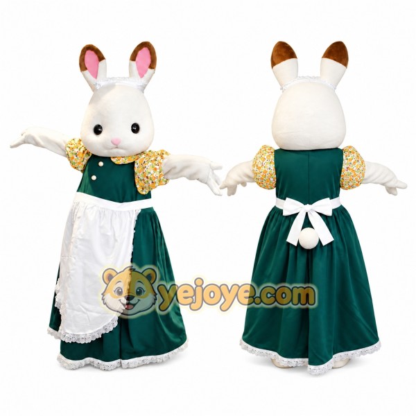 Rabbit Mascot Costume for Adults Custom Logo Party Character Suit