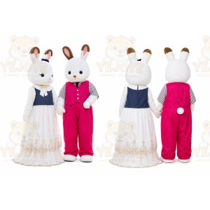 Rabbit Mascot Costume for Adults Custom Logo Party Character Suit