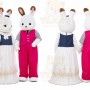 Rabbit Mascot Costume for Adults Custom Logo Party Character Suit