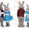 Rabbit Mascot Costume for Adults Custom Logo Party Character Suit