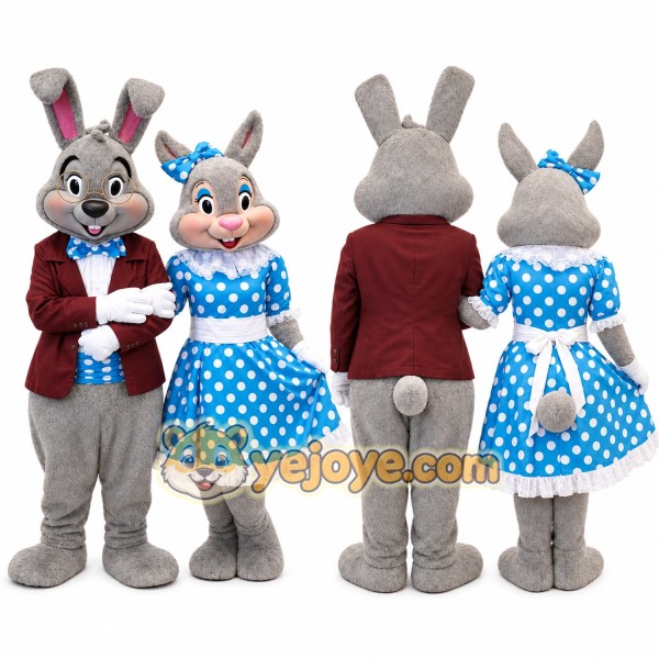 Rabbit Mascot Costume for Adults Custom Logo Party Character Suit