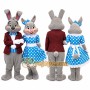 Rabbit Mascot Costume for Adults Custom Logo Party Character Suit