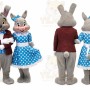 Rabbit Mascot Costume for Adults Custom Logo Party Character Suit