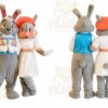 Rabbit Mascot Costume for Adults Custom Logo Party Character Suit