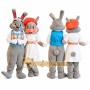 Rabbit Mascot Costume for Adults Custom Logo Party Character Suit