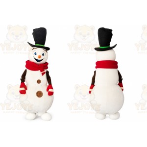 Snowman Mascot Costume for Adults Custom Logo Party Character Suit
